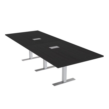 Skutchi Designs 10ft Conference Table W/ Power Unit | 10 Person Modular Rectangular Meeting Table | Harmony Series HAR-REC-48x120-T-U999ST19-ESIL