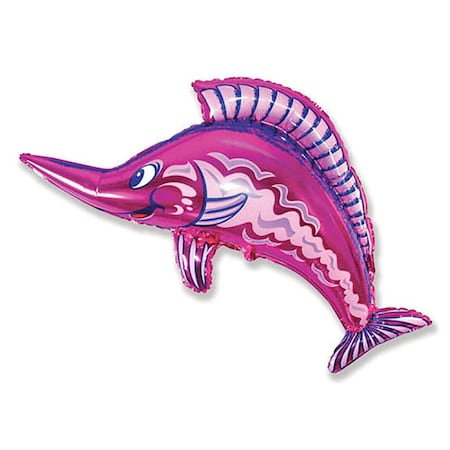 Loonballoon SWORDFISH Fish Hawaiian Luau Beach Tropical Pool Party 39in. Mylar Balloon 8616871188925