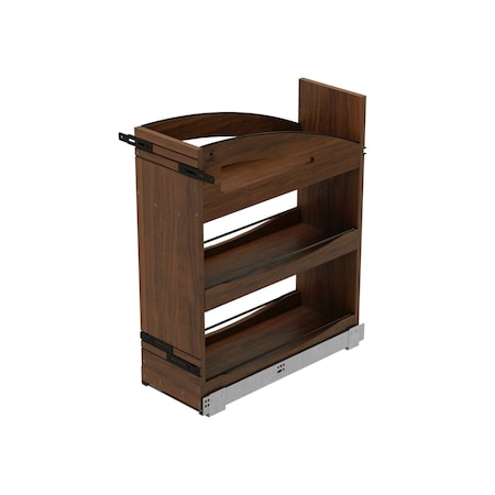Craftsman Collection Base Pullout 3 Shelf Wood/Black 8-15/16 in W Soft-Close Craftsman 448CC-BCSC-WN-8MB
