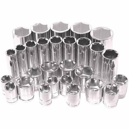K-Tool International 1/2 in Drive, 20mm Metric Socket, 6 Points, 1/2 in. Dr, 20mm Hex KTI-28120
