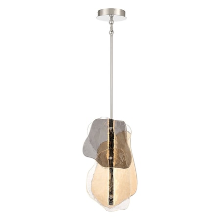 Euf Grotto, Pendant, 24", Polished Nickel, Mixed Glass 50464-012