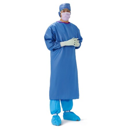 Medline Sterile Orbis Fully-Reinforced Surgical Gown w Set-in Sleeves, AAMI Level 3, Size L, 24PK DYNJP2366P