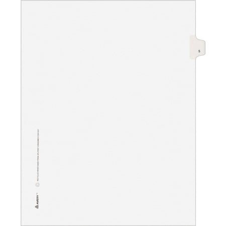 Avery Dividers, Index, Sidetab, 5 25PK AVE11915