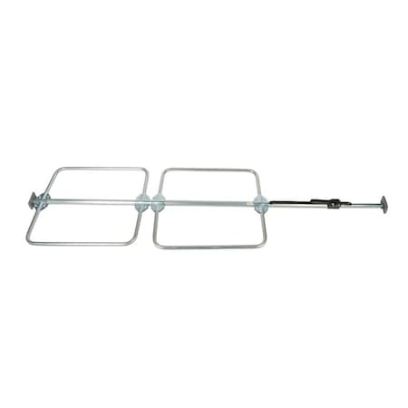 Mytee Products Cargo Load Lock Bar Kit - Steel Ratcheting 89 in-105 in w/ Bolt-On Hoop Set 1 in Round DV-GST-Hoop-Kit