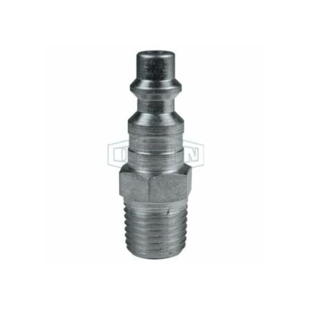 Dixon Valve DF-Series Pneumatic Threaded Plug, 1/4 in x 18 NPTF, 1/2 in Body, Steel, Male 238-D4M2