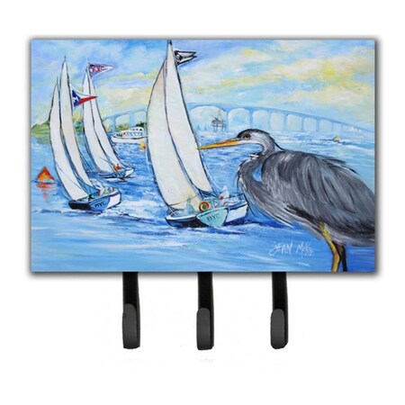 Carolines Treasures Blue Heron Sailboats Dog River Bridge Leash and Key Holder JMK1001TH68