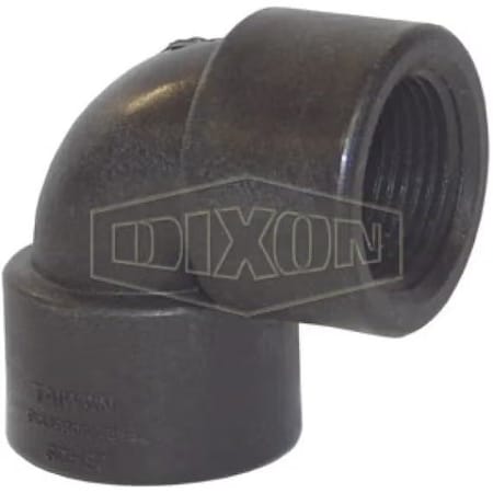 Dixon Pipe 90Deg Elbow, 3 in, FNPT, SCH 80/XH, Polypropylene, Domestic 62220