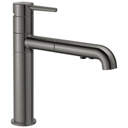 Delta Trinsic Single Handle Pull-Out Kitchen Faucet In Black Stainless 4159-KS-DST