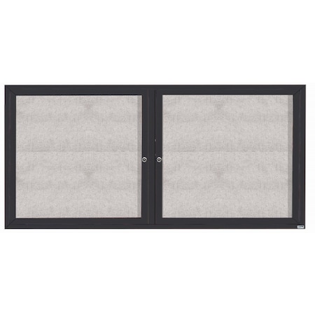 Aarco Outdoor Illuminated Enclosed Bulletin Board w/ Al Frame, Bronze Anodized Al, 36''Hx72''W ODCC3672RIBA