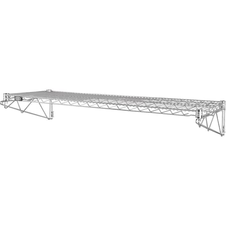 Global Industrial Nexel Chrome Adjustable Wall Mount Additional Wire Shelf Level, Starter, 42"W x 24"D B1137174