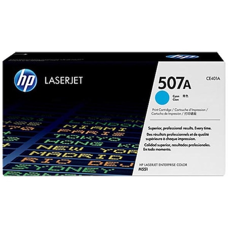 Hp 507A (CE401A) Cyan Original LaserJet Toner Cartridge (6,000 Yield) CE401A