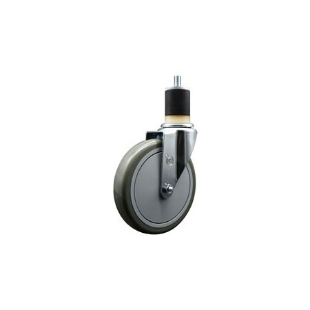 Service Caster 6'' Gray Poly Wheel Swivel 1-7/8'' Expanding Stem Caster SCC-EX20S614-PPUB-178