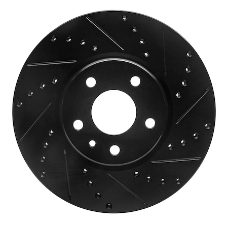 Dynamic Friction Co DFC Brake Rotor - Drilled and Slotted - Black 633-54259R