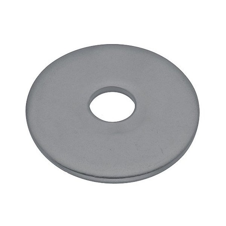 Zoro Select Flat Washer, For Screw Size 3/8 in , PVC Not Applicable Finish, 10 PK WAS38EW1.5PVC