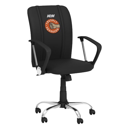Dreamseat Curve Task Chair with AEW Orange Cassidy Freshly Squeezed Logo XZOCCURVE-PSAEW0014