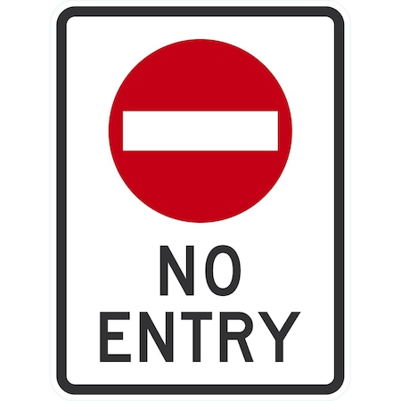 Lyle No Entry (w/sym), 18x24, Engineer Grade, White G-10101-EG_18x24