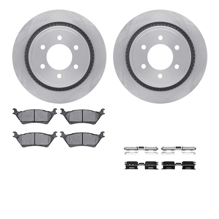 Dynamic Friction Co DFC Brake Rotor with 5000 Brake Pads and Hardware Kit 6512-99681