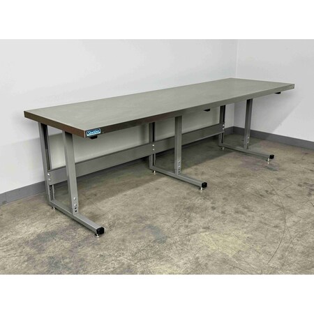 Stackbin Bolted Workbenches, 96"W, Adj. H, 1000lb S9636-2011-GN