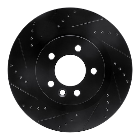 Dynamic Friction Co DFC Brake Rotor - Drilled and Slotted - Black 633-11009L