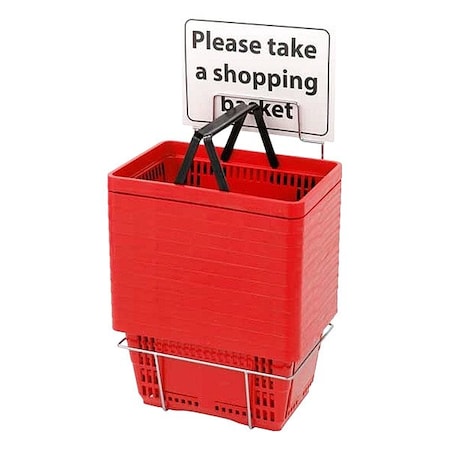 Specialty Store Services Shopping Basket, Red, 9-in L 8521R
