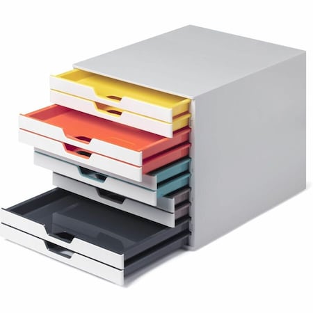 Durable Office Products Desktop Drawer Organizer, 10 Color Coded 763027