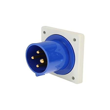 Walther-Werke Pin and Sleeve Inlet, 20A, 230/3Ã¸250, 3 Phase, 3 Pole, NEMA Not Rated 615409