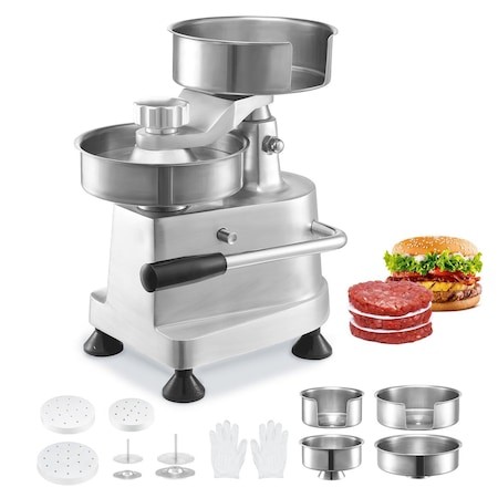 Vevor 4 in/5 in/6 in Commercial Burger Patty Maker Hamburger Press Forming Machine JKH100130150