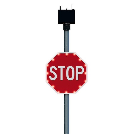 Tapco LED Stop Sign, Red, Solar 600667