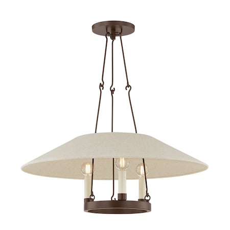 Troy Lighting Lauren Liess X Archive 3 Light Chandelier 25 In. Bronze F1625-BRZ