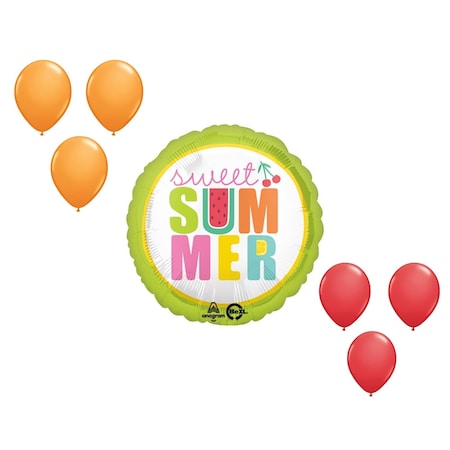 Loonballoon Tutti Frutti Summer Balloon Medium Shape Set 6x latex 89960