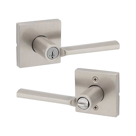 Kwikset Door Lever Lockset, 1 3/8-1 3/4" Thick 740LSL-SQT-15-SMT-6AL-RCS