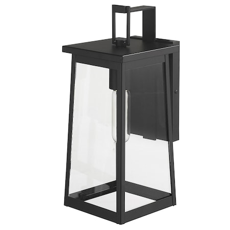 Homeroots Black Contempo Elongated Outdoor Wall Light 398454