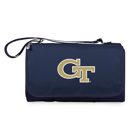 Picnic Time Family Of Brands NCAA Georgia Tech Yellow Jackets Blanket Tote Outdoor Picnic Blanket - Beach Blanket 820-00-138-194-0