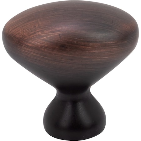 Designperfect 1-1/4 Overall Length Oval Cabinet Knob, Brushed Oil Rubbed Bronze DPA-B7KORB