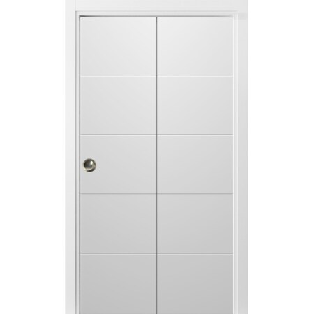 Sartodoors Sliding Closet Bi-fold Doors, Planum 0770 Painted White Matte, Sturdy Tracks Moldings Trims Hardwar PLANUM0770BF-WS-60 x 84 (2* 30x84)