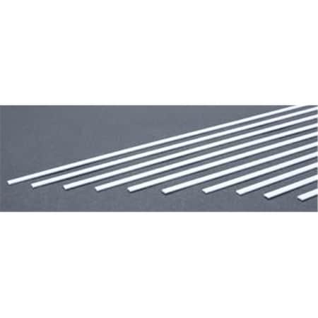 Evergreen 0.03 x 0.16 in. Styrene Styrips Railroad Scratch Building Supply, White EVG137