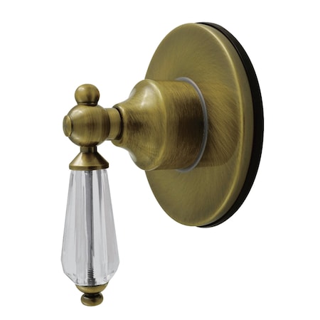 Kingston Brass Single-Handle Six-Way Diverter Valve with Round Trim Kit, Antique Brass KS4033WLL
