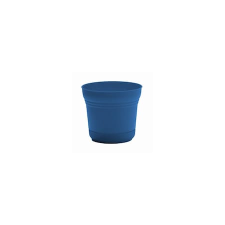 Bloem Planter, 12.3 in Dia, Saturn Design, Deep Sea, Matte SP1233