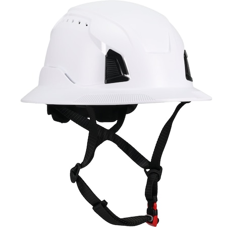 Pip Full Brim, Vented, Industrial Climbing Helmet, ABS Shell w/Quin Tag, EPS Foam Impact Liner, HDPE Suspens 280-HP1491RV-FB-01