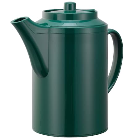 Service Ideas Plastic Teapot No Tether, Double Wall, 16 Ounce, Forest Green TS612FG