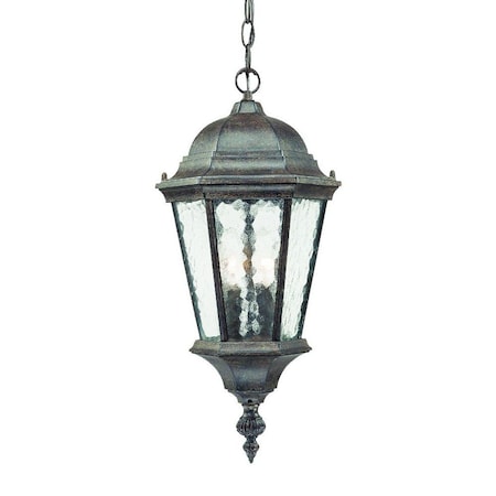 Homeroots Two Light Antique Black Carousel Lantern Hanging Light 398011