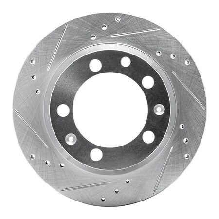 Dynamic Friction Co DFC Brake Rotor - Drilled and Slotted - Silver 631-02006L