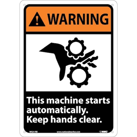 Nmc Warning This Machine Starts Automatically Sign WGA1RB