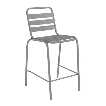 Flash Furniture Commercial Silver Restaurant Stack Stool TLH-015H-GG