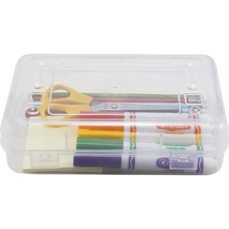 Advantus Pencil Box Clear, 6PK 34104