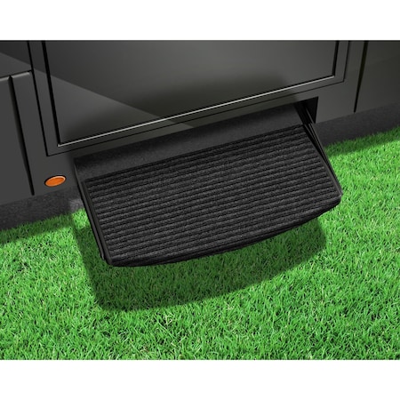 Presto Fit STEPS AND STEP RUGS RV 22 Inch Width Universal Fit Charcoal Black 2-0430