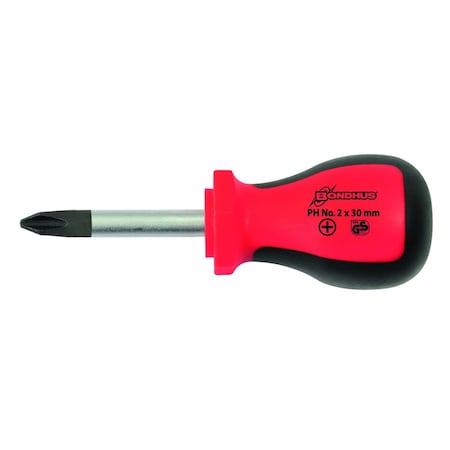 Bondhus PH2 x 1-3/16 in PowerGrip Stubby Screwdriver 1675813286
