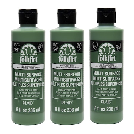 Folkart Acrylic Paint, Satin, Acrylic Base, Classic Green 4649