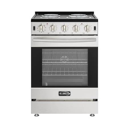 Koolmore 24 in. 4-Coil Electric Oven Range, 240V in Stainless-Steel (KM-SERC24-SS) KM-SERC24-SS