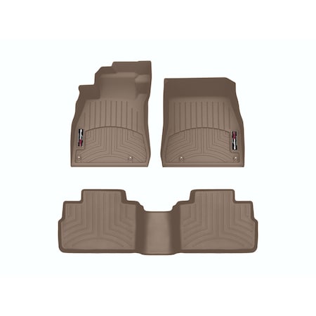 Weathertech Tan, Front and Rear Floorliners 451603-1-2